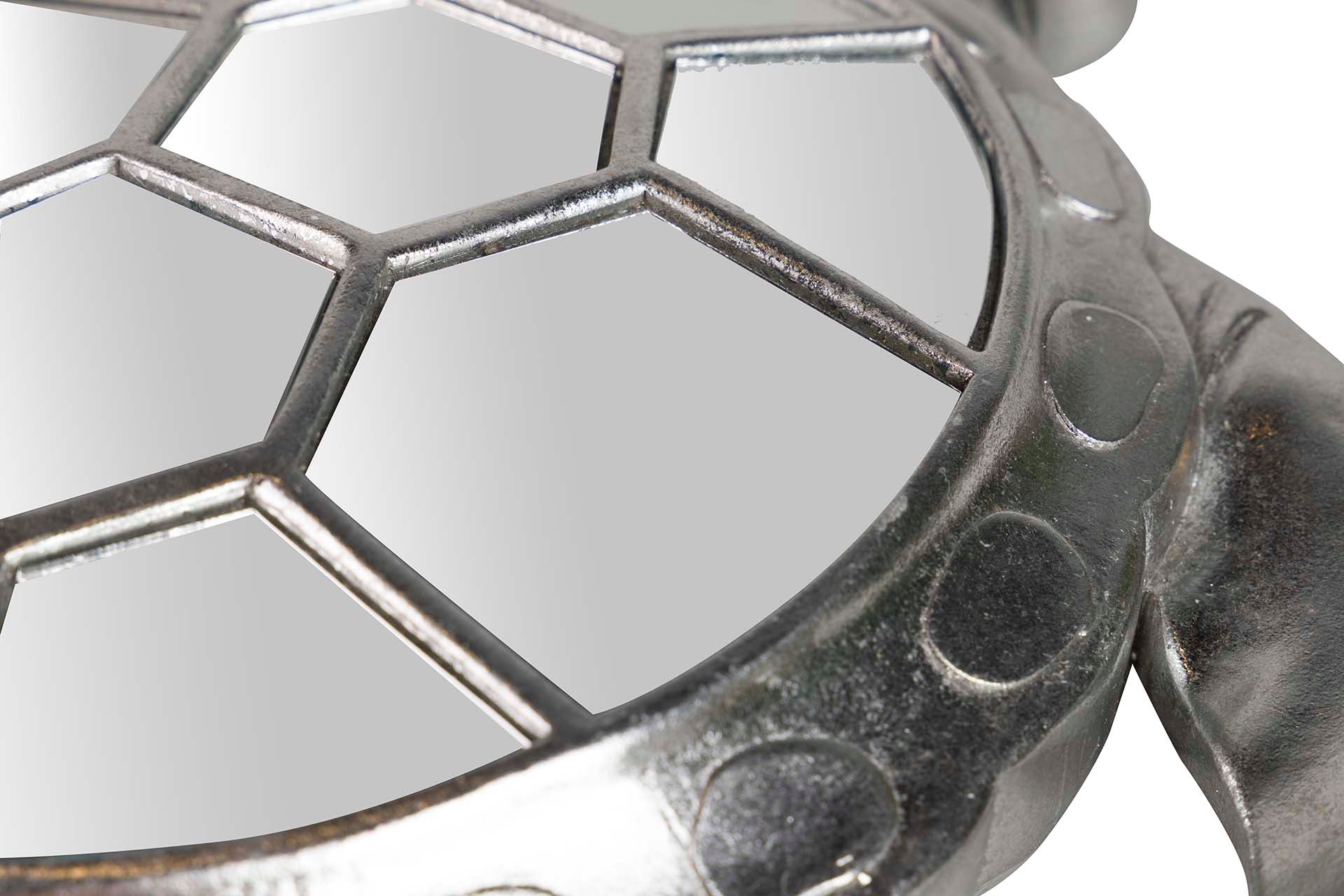 SILVER MIRROR RESIN TURTLE FIGURE 39x34x6 CM