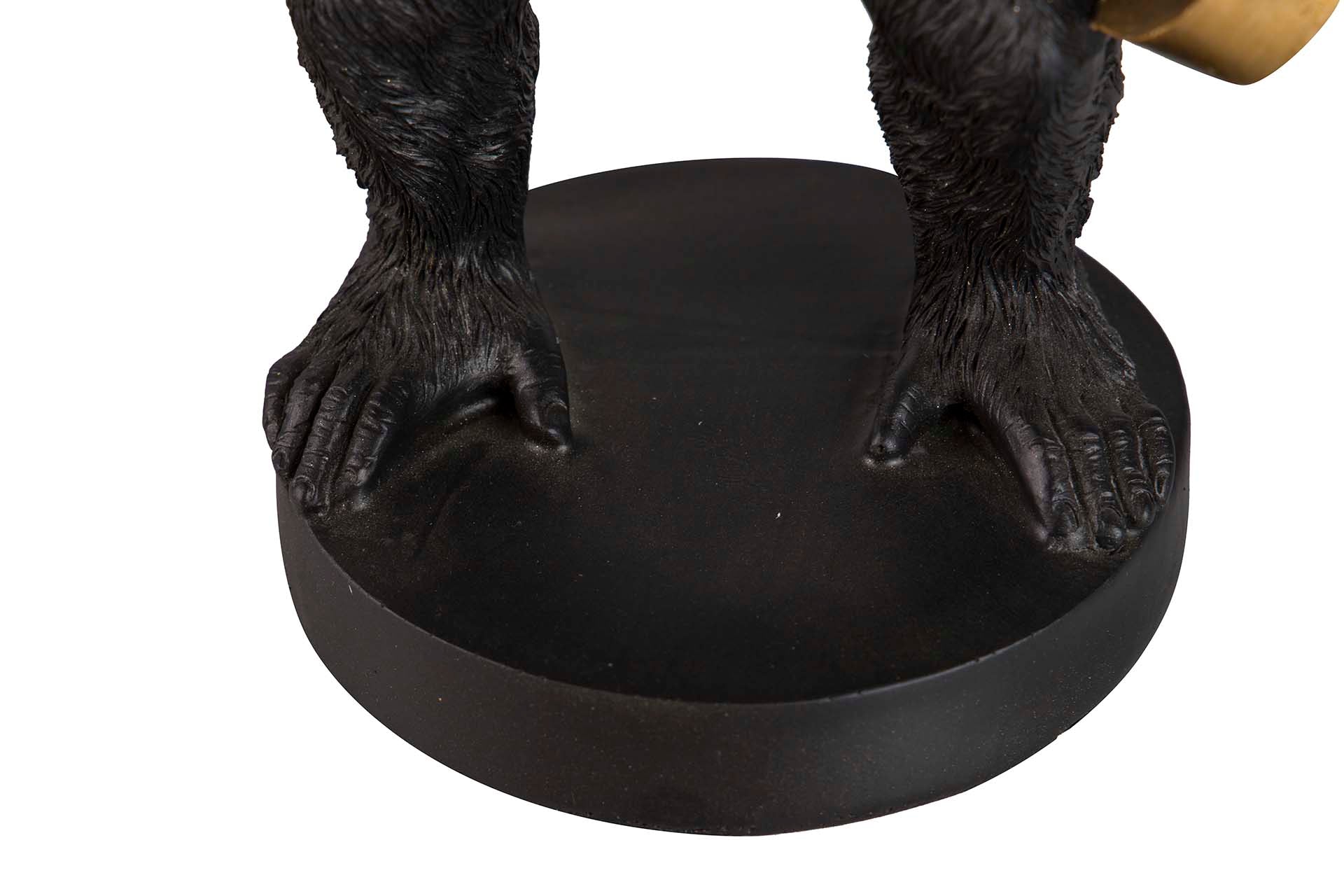 FIGURA KINGKONG PESAS RESINA NEGRA 16x13x27 CM