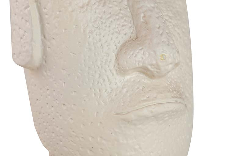 WHITE CEMENT MOAI FIGURE 17x11x26 CM