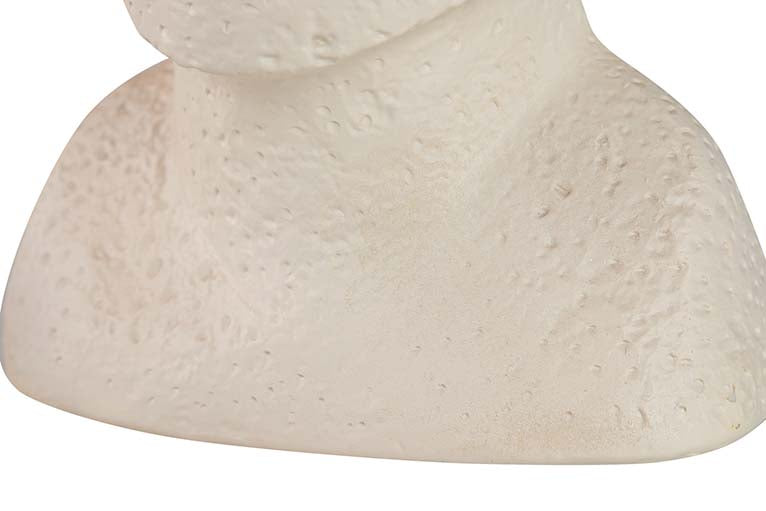 WHITE CEMENT MOAI FIGURE 17x11x26 CM