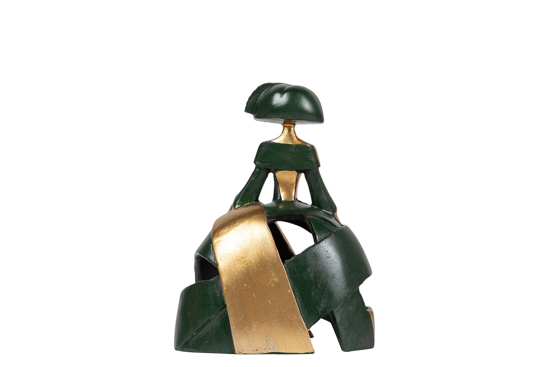 FIGURA MENINA RESINA BLANCA 13x8x17 CM