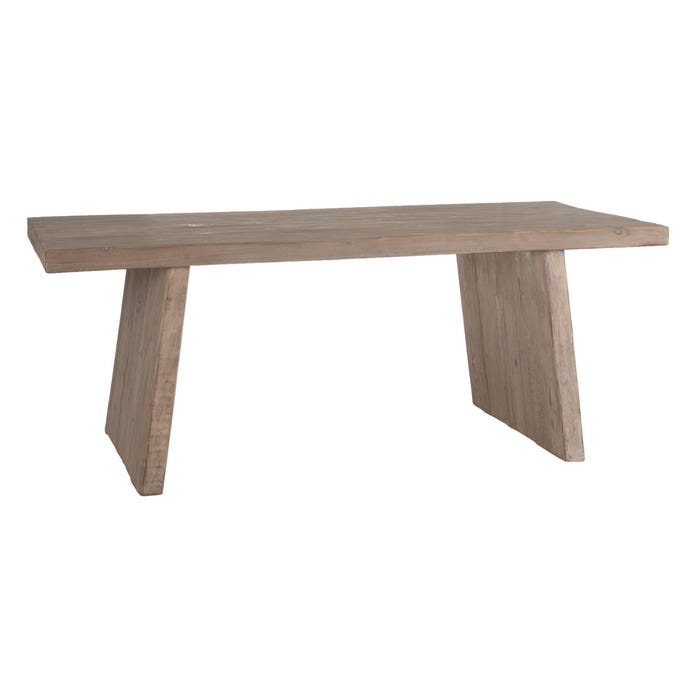 Mesa Comedor Natural Madera De Pino 200 X 100 X 77 Cm