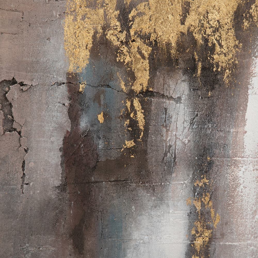 Pintura abstrata pintada à mão sobre tela de algodão