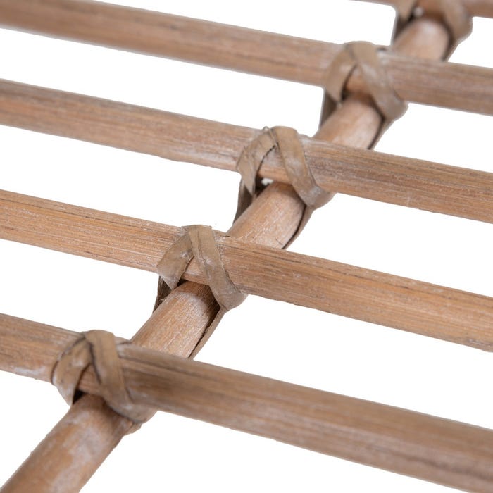 Natural Rattan / Glass Center Table 100 X 60 X 40 Cm