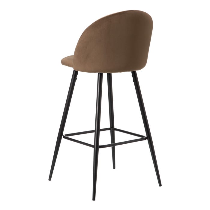 Taburete Alto Marrón Tejido-Metal Salón 40,20 X 48,20 X 102