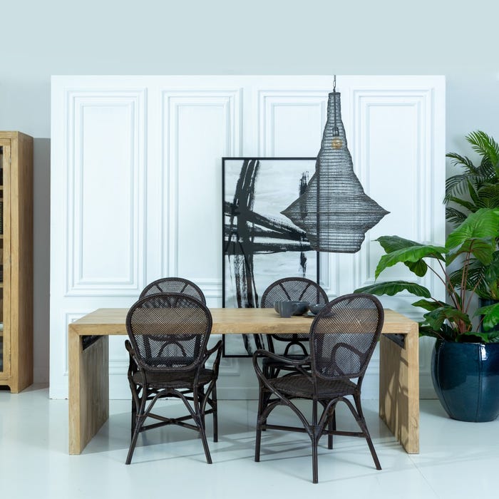 Mesa de Jantar em Madeira de Pinho Natural 200 x 100 x 76 cm