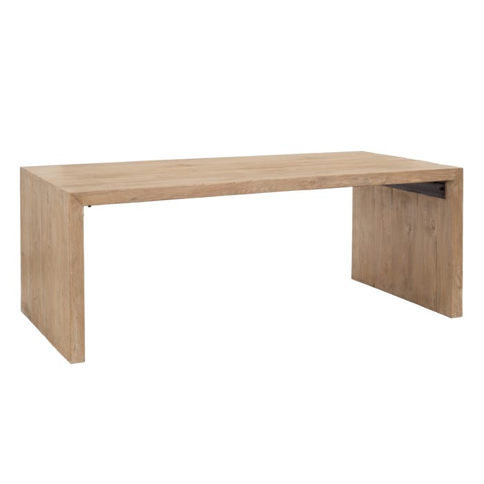 Mesa Comedor Natural Madera De Pino 200 X 100 X 76 Cm