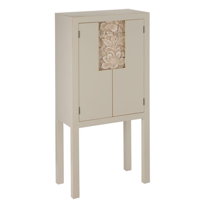 Armario "Cabinet" Taupe Dm Salón 60 X 30 X 130 Cm