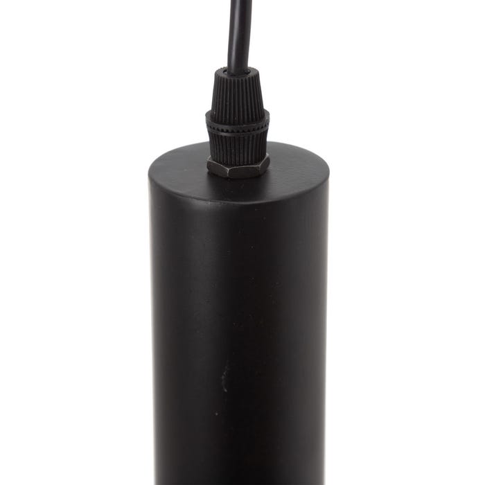 Lámpara Techo Negro-Cobre Metal 15 X 15 X 30 Cm
