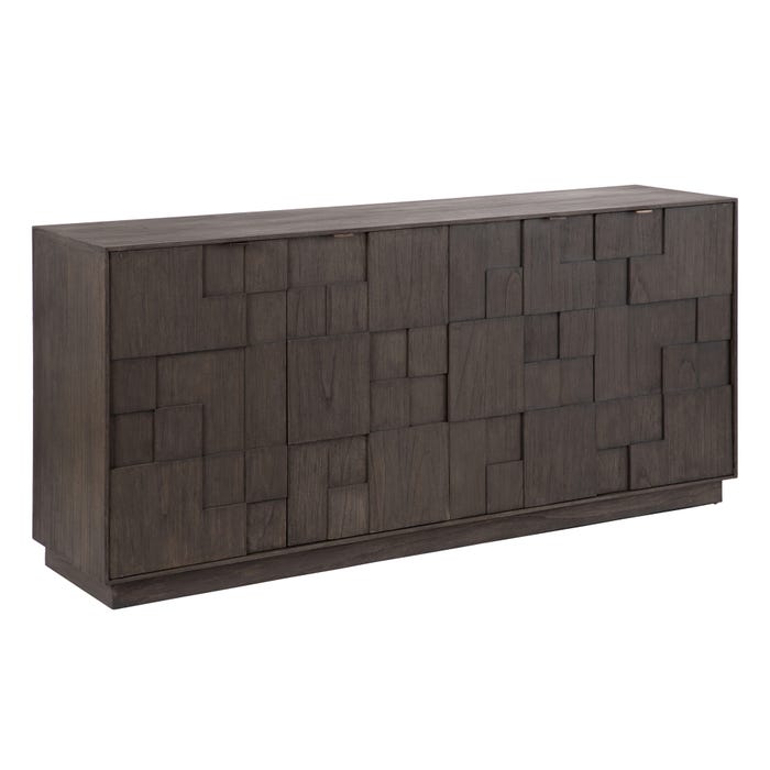 Aparador Gris Madera Mindi Salón 180 X 45 X 85 Cm