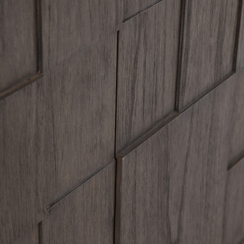 Gray Mindi Wood Sideboard Living Room 180 X 45 X 85 Cm