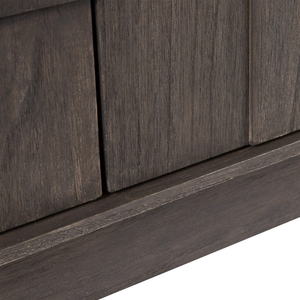 Aparador Gris Madera Mindi Salón 180 X 45 X 85 Cm