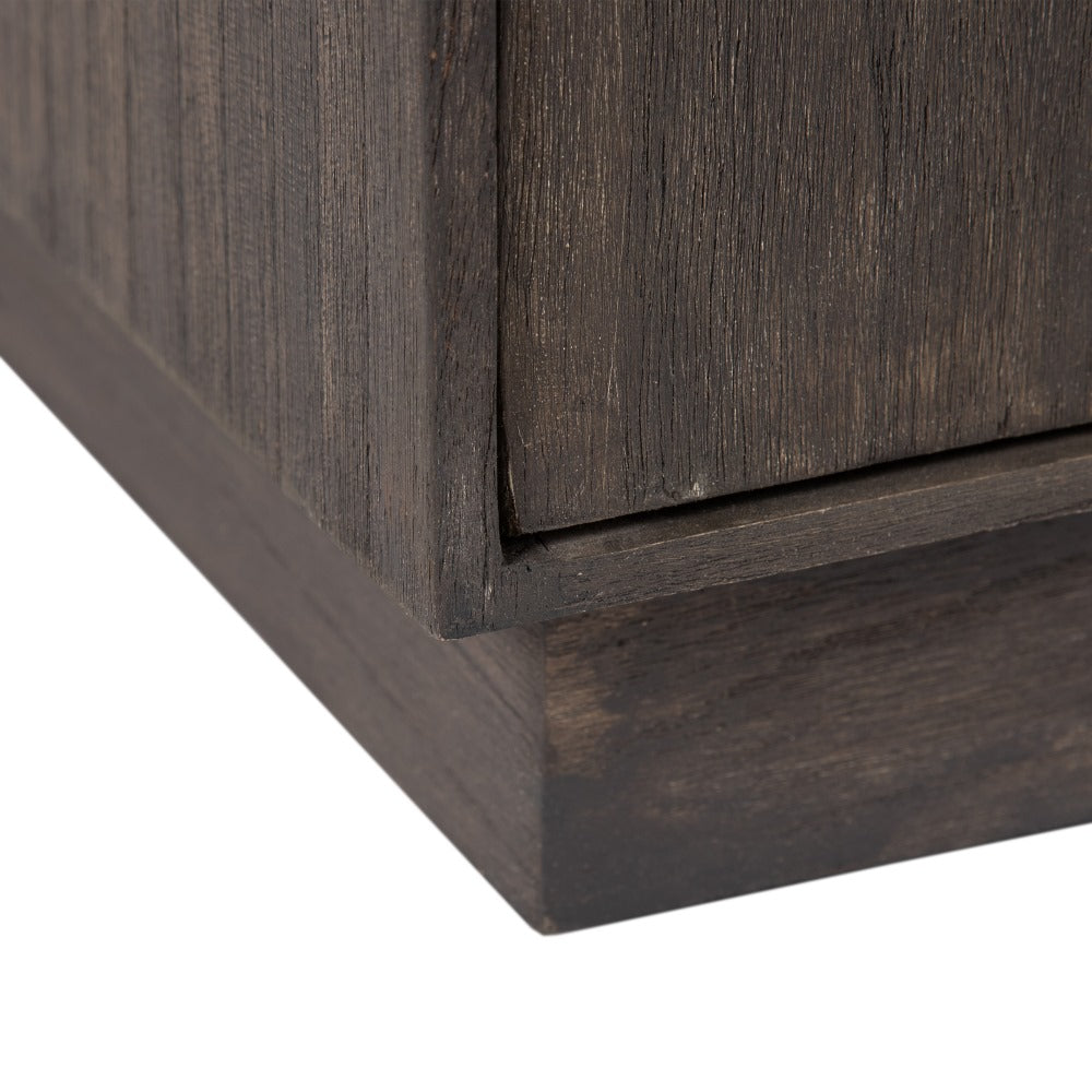 Aparador Gris Madera Mindi Salón 180 X 45 X 85 Cm