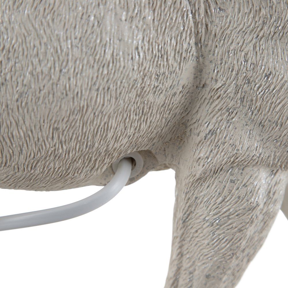 White Polyresin Animal Table Lamp 61 X 26 X 55 Cm