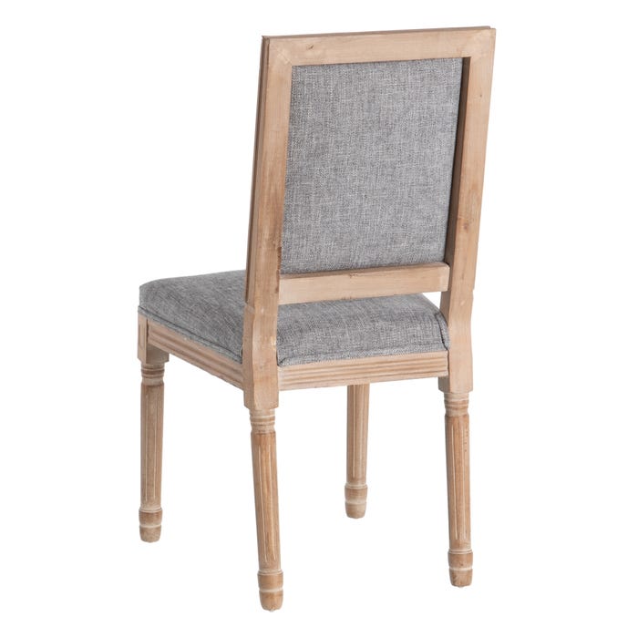 Silla Gris Madera / Tejido Salón 45 X 53 X 95 Cm