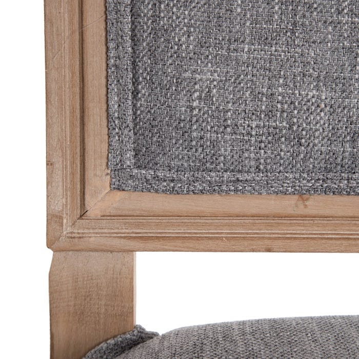 Silla Gris Madera / Tejido Salón 45 X 53 X 95 Cm