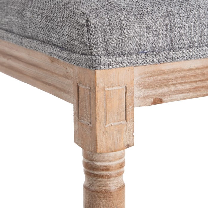 Silla Gris Madera / Tejido Salón 45 X 53 X 95 Cm