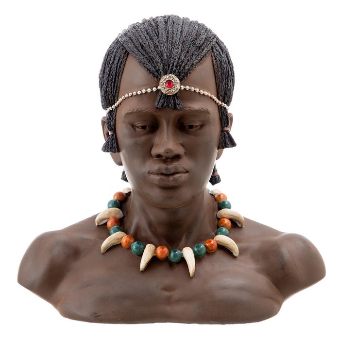 African Figure 2/M Resin Decoration 32.50 X 18 X 31.50 Cm