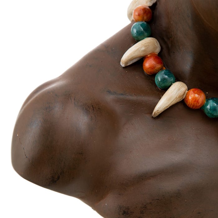 Figura Africana 2/M Resina Decoración 32,50 X 18 X 31,50 Cm