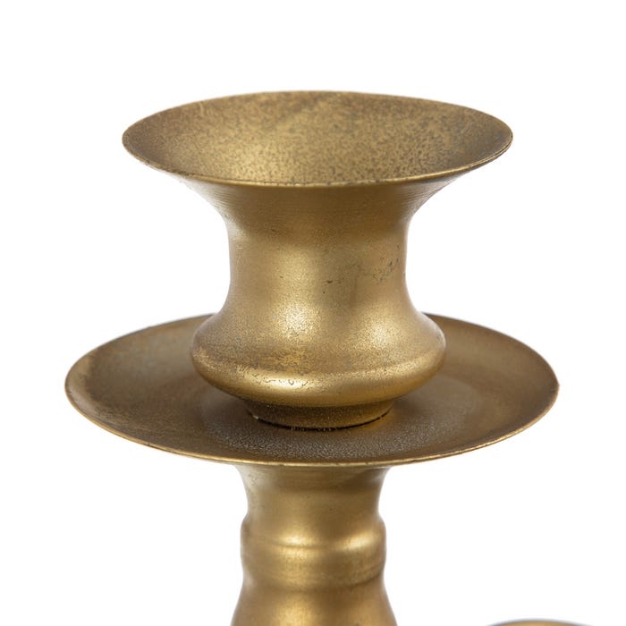 Candelabro Oro Metal Decoración 42 X 12 X 42 Cm