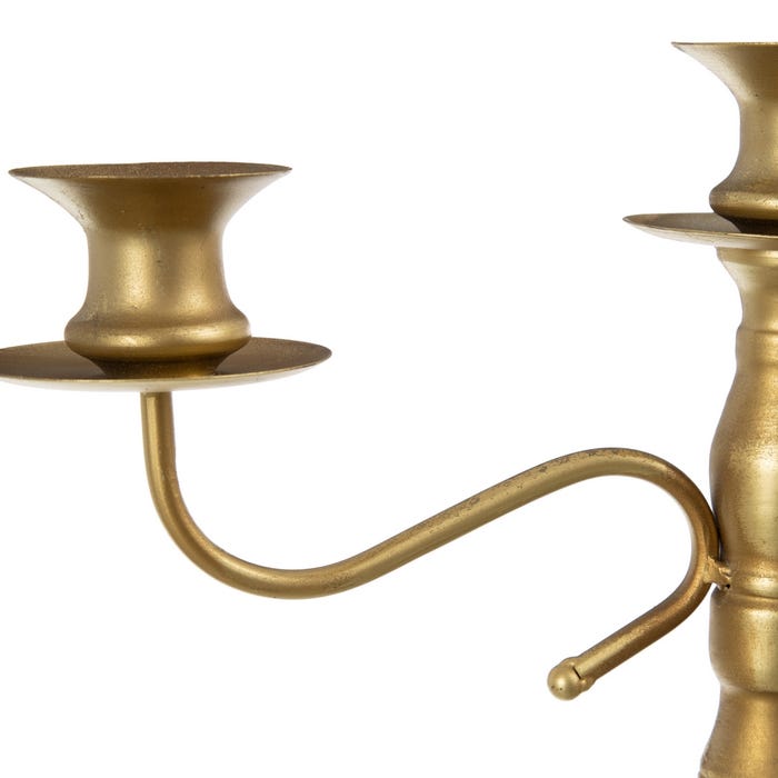 Candelabro Oro Metal Decoración 42 X 12 X 42 Cm