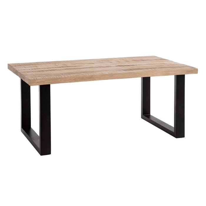 Mesa Comedor Natural-Negro 180 X 90 X 76 Cm