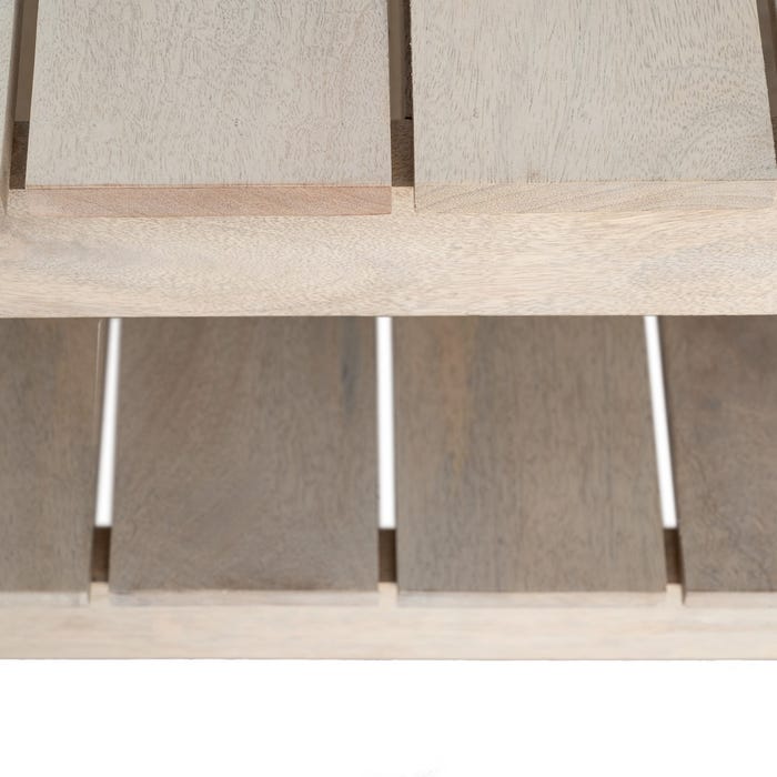Mesa Centro Ruedas Natural 130 X 64 X 48 Cm