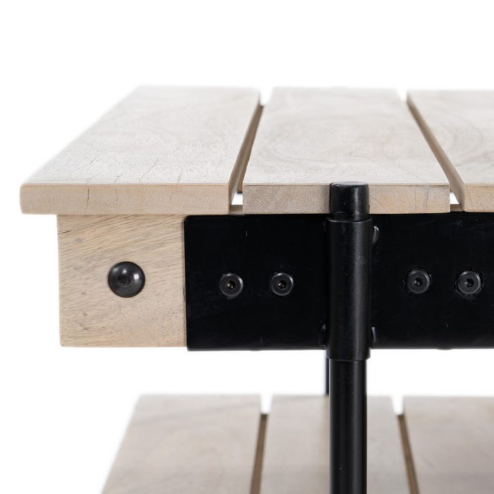 Mesa Centro Ruedas Natural 130 X 64 X 48 Cm