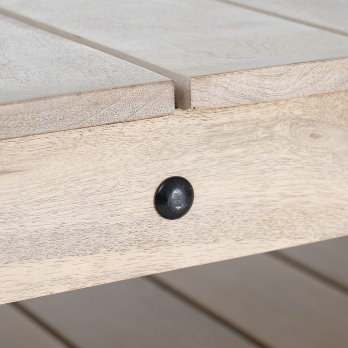 Mesa Centro Ruedas Natural 130 X 64 X 48 Cm