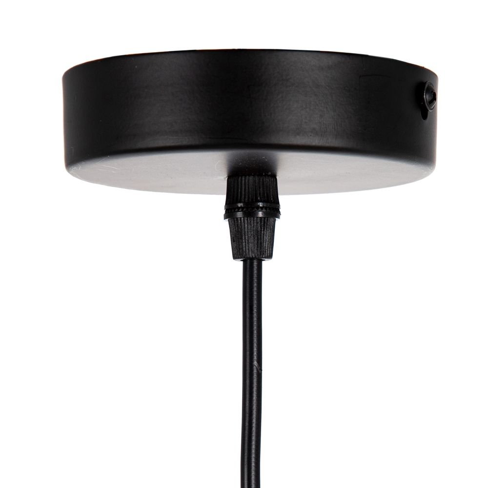 Black Metal / Glass Ceiling Lamp 40 X 40 X 234 Cm