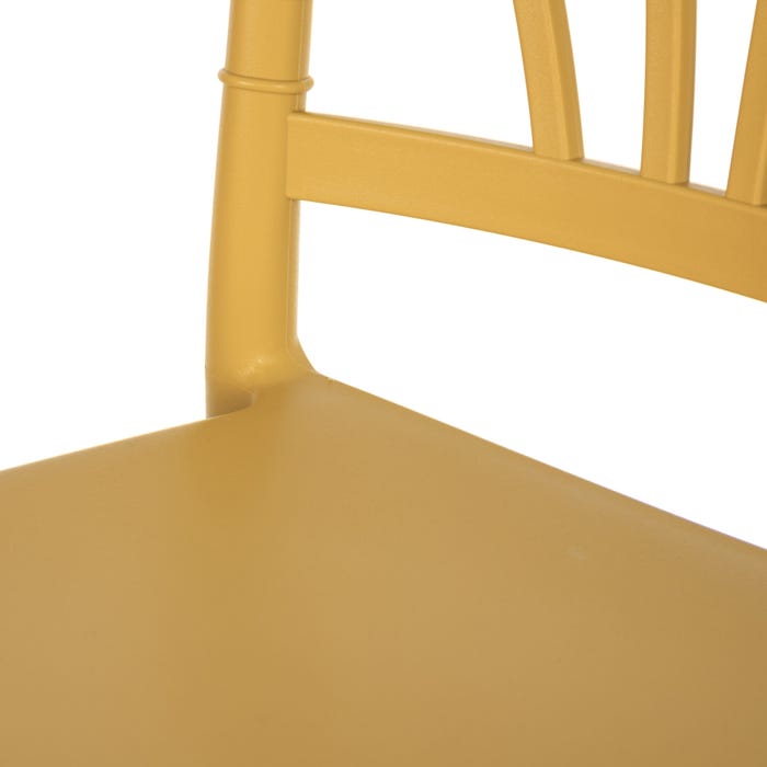 Cadeira de polipropileno amarela 44,50 x 52,50 x 90 cm