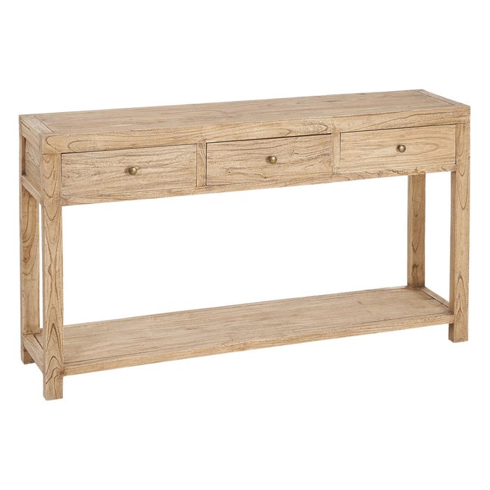 Consola Natural Madera Mindi Entrada 150 X 35 X 85 Cm