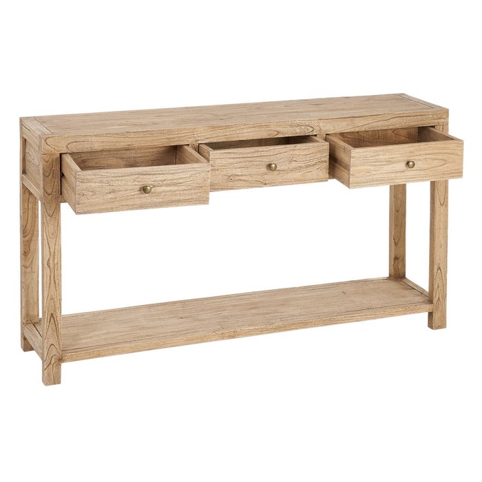 Consola Natural Madera Mindi Entrada 150 X 35 X 85 Cm