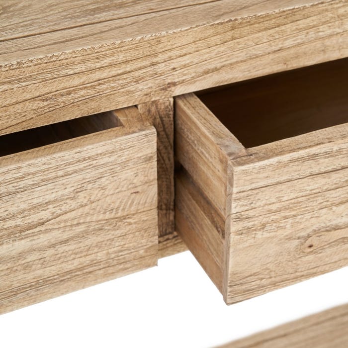 Consola Natural Madera Mindi Entrada 150 X 35 X 85 Cm