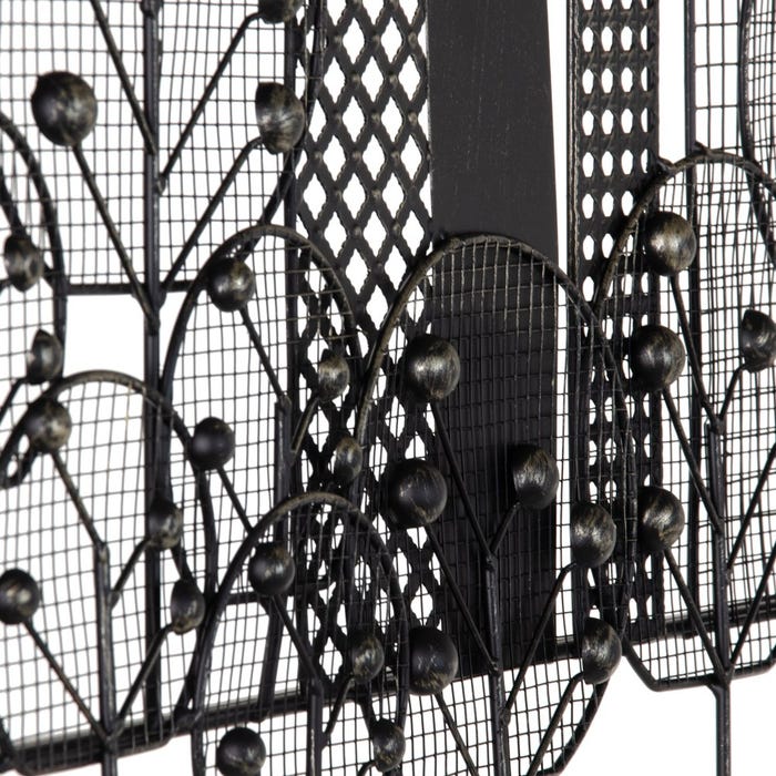 Mural de parede Nova York Metal preto 106 x 4 x 56 cm