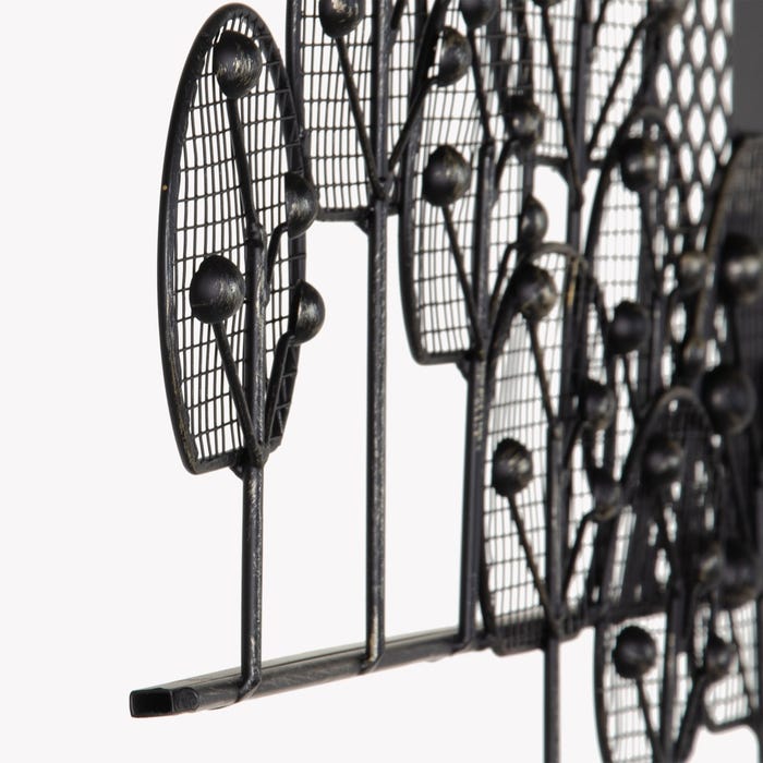 Mural de parede Nova York Metal preto 106 x 4 x 56 cm