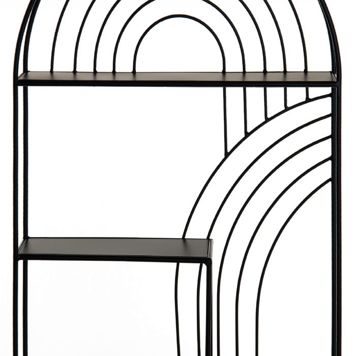 Estantería Negro Metal Decoración 51 X 13 X 76,50 Cm