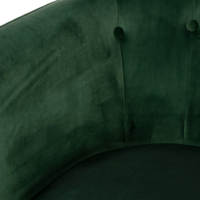 Sillón Terciopelo Verde Tejido-Metal 69 X 60 X 75 Cm