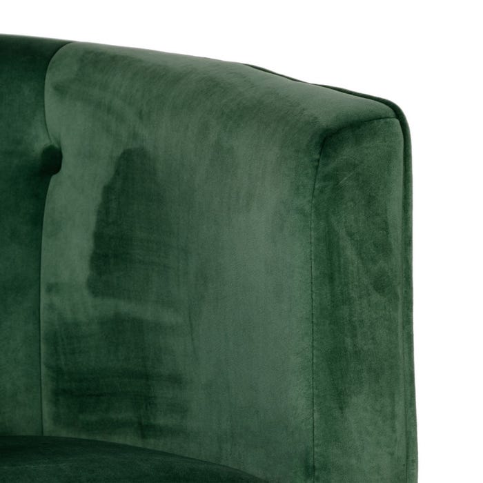 Sillón Terciopelo Verde Tejido-Metal 69 X 60 X 75 Cm