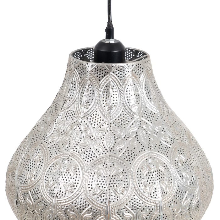 Silver Metal Ceiling Lamp Lighting 32 X 32 X 37.50 Cm