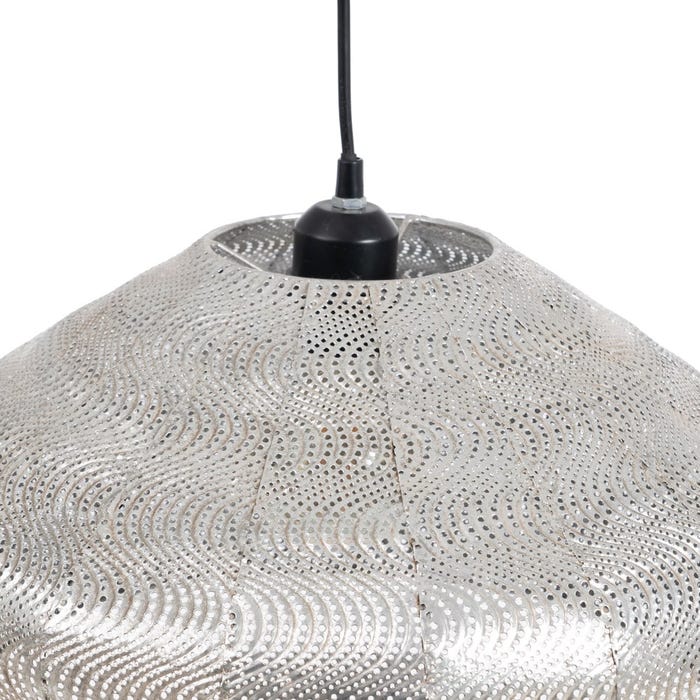 Lámpara Techo Plata Metal Iluminación 42 X 42 X 27,50 Cm