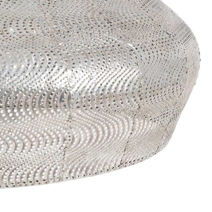 Lámpara Techo Plata Metal Iluminación 42 X 42 X 27,50 Cm
