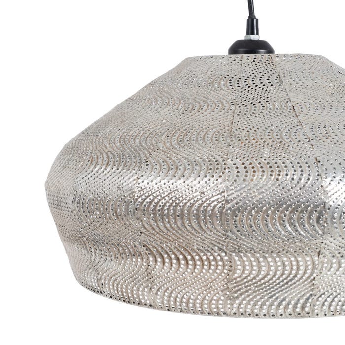 Lámpara Techo Plata Metal Iluminación 42 X 42 X 27,50 Cm