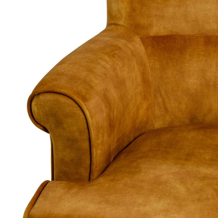 Sillón Ocre Tejido-Madera Salón 77 X 64 X 88 Cm