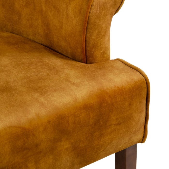 Sillón Ocre Tejido-Madera Salón 77 X 64 X 88 Cm