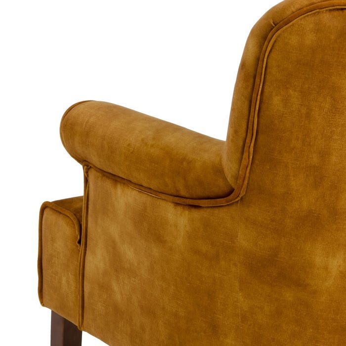 Sillón Ocre Tejido-Madera Salón 77 X 64 X 88 Cm