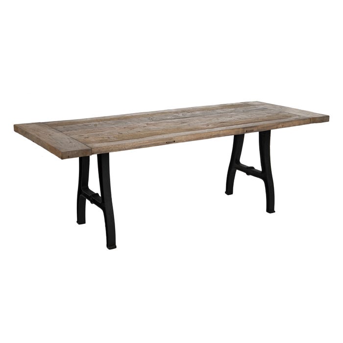 Mesa Comedor Natural-Negro 220 X 90 X 76 Cm