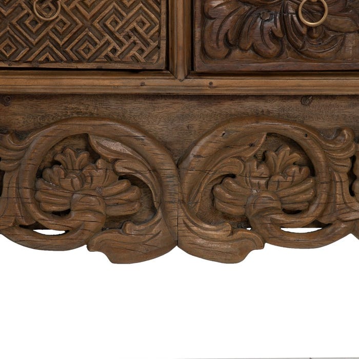 Natural Wood Sideboard Living Room 220 X 50 X 86 Cm