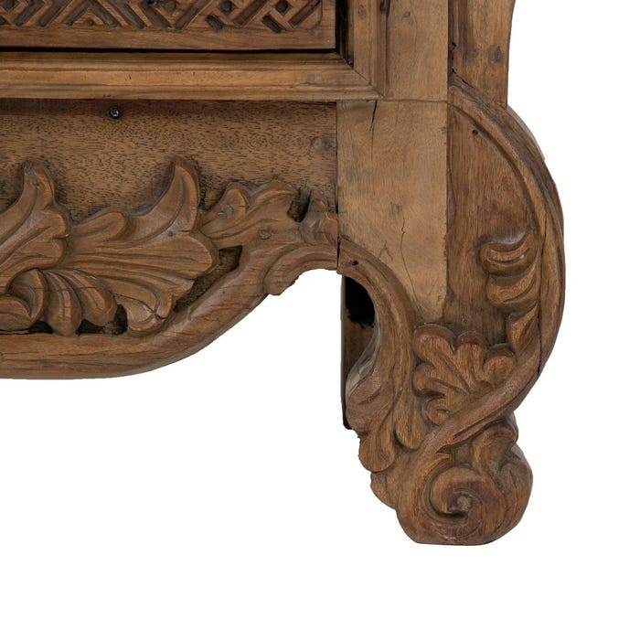 Natural Wood Sideboard Living Room 220 X 50 X 86 Cm