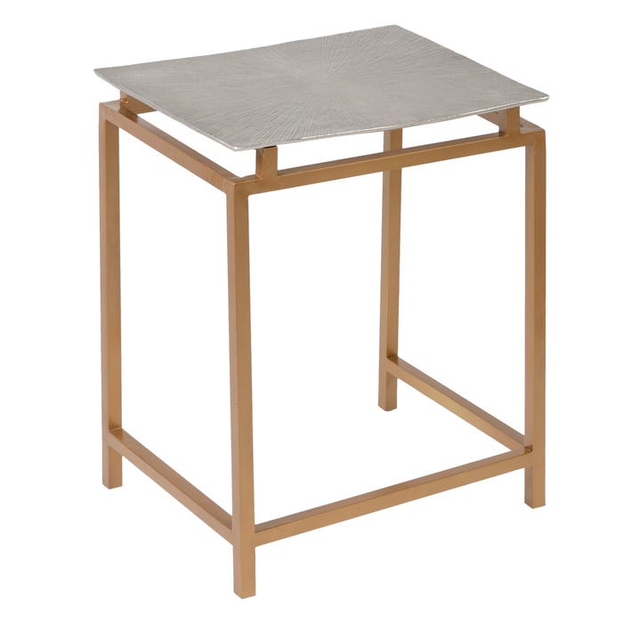 Entrada de console de metal dourado e prateado S/3 109 x 38,10 x 78,70 cm